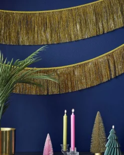 Party Delights Hanging Decorations<Gold Tinsel Garland