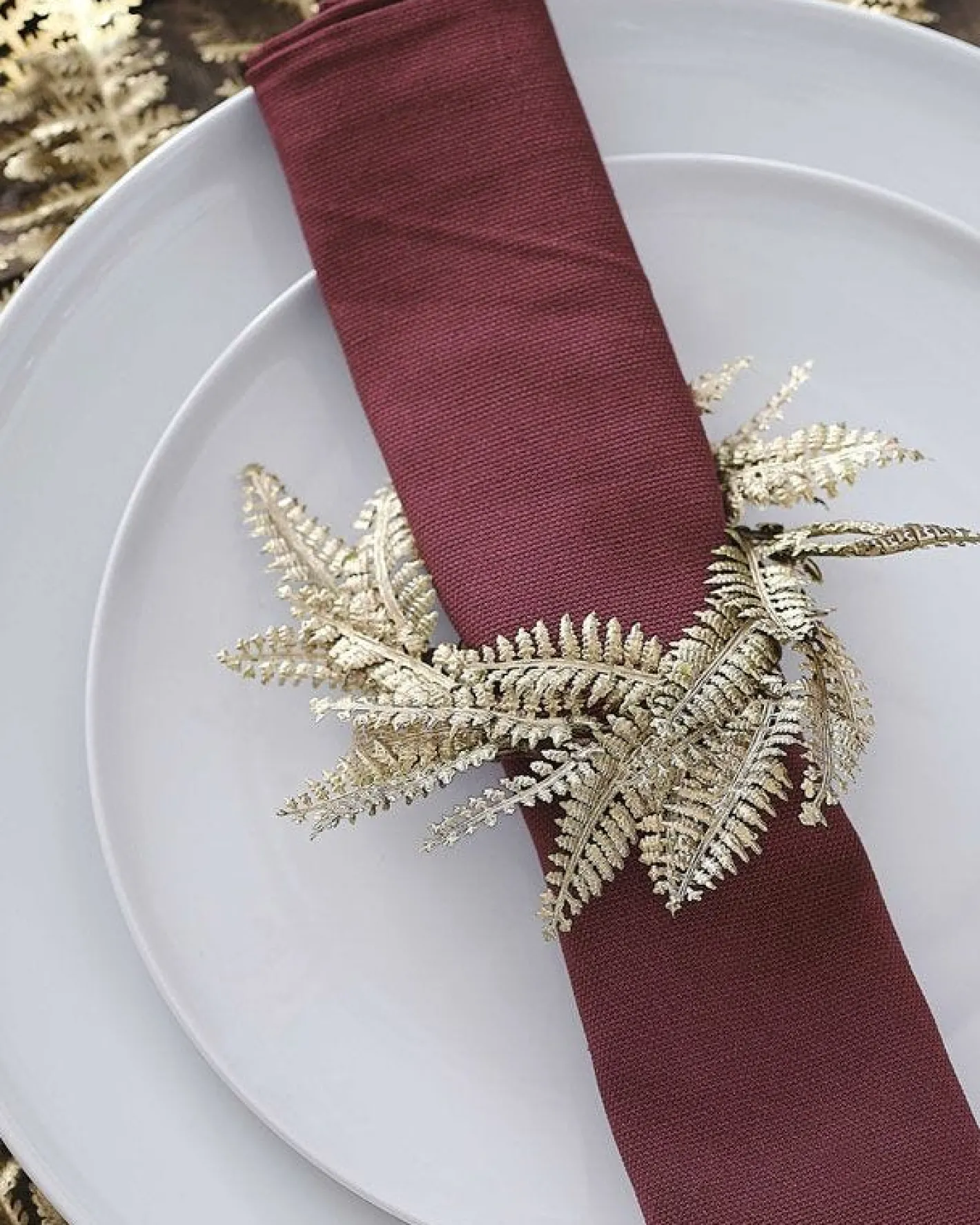 Party Delights Tableware<Gold Wreath Napkin Rings (4Pk)
