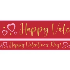 Golden Hearts Paper Banners (3Pk)<Party Delights Clearance