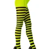 Women's Party Delights Women's<Green & Black Tights - Adult One Size