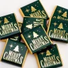 Party Delights Christmas Sweets<Green & Gold Merry Christmas Chocolate Neapolitans X50