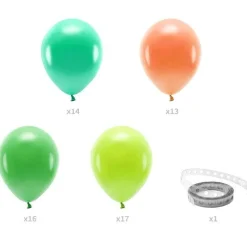 Green & Orange Tropical Balloon Arch Garland - 60 Balloons<Party Delights New
