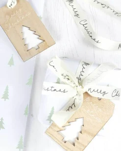 Party Delights Gift Wrapping<Green Christmas Tree Eco Wrapping Paper Kit With Ribbon & Tags