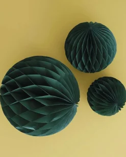 Party Delights Hanging Decorations<Green Paper Honeycomb Hanging Decorations (3Pk)