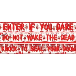 Halloween Bloody Print Paper Banners - 1M (3Pk)<Party Delights Outlet