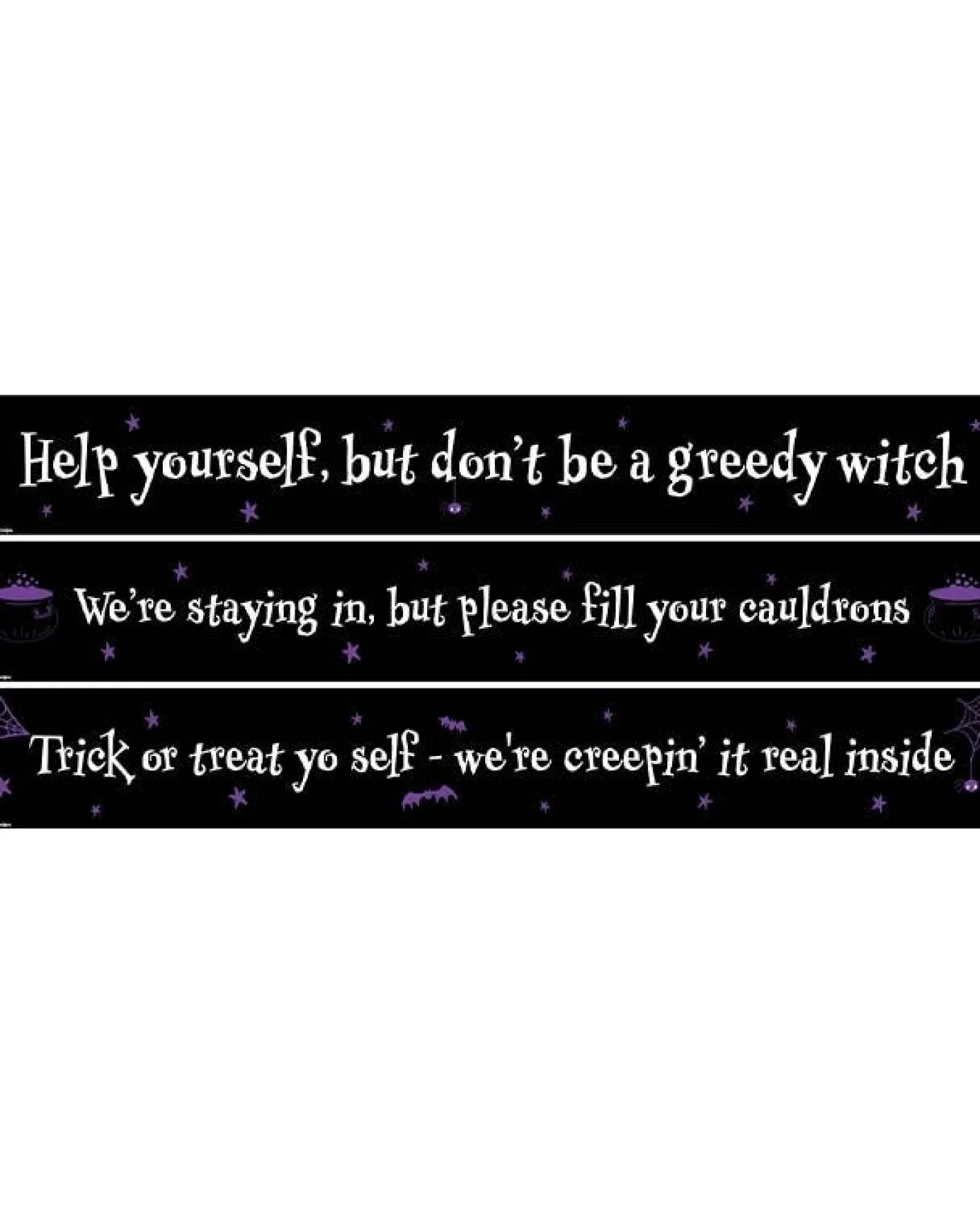 Halloween Help Yourself Paper Banners - 1M<Party Delights Online