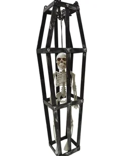 Party Delights Skeletons & Tombstones<Hanging Caged Skeleton - 40Cm