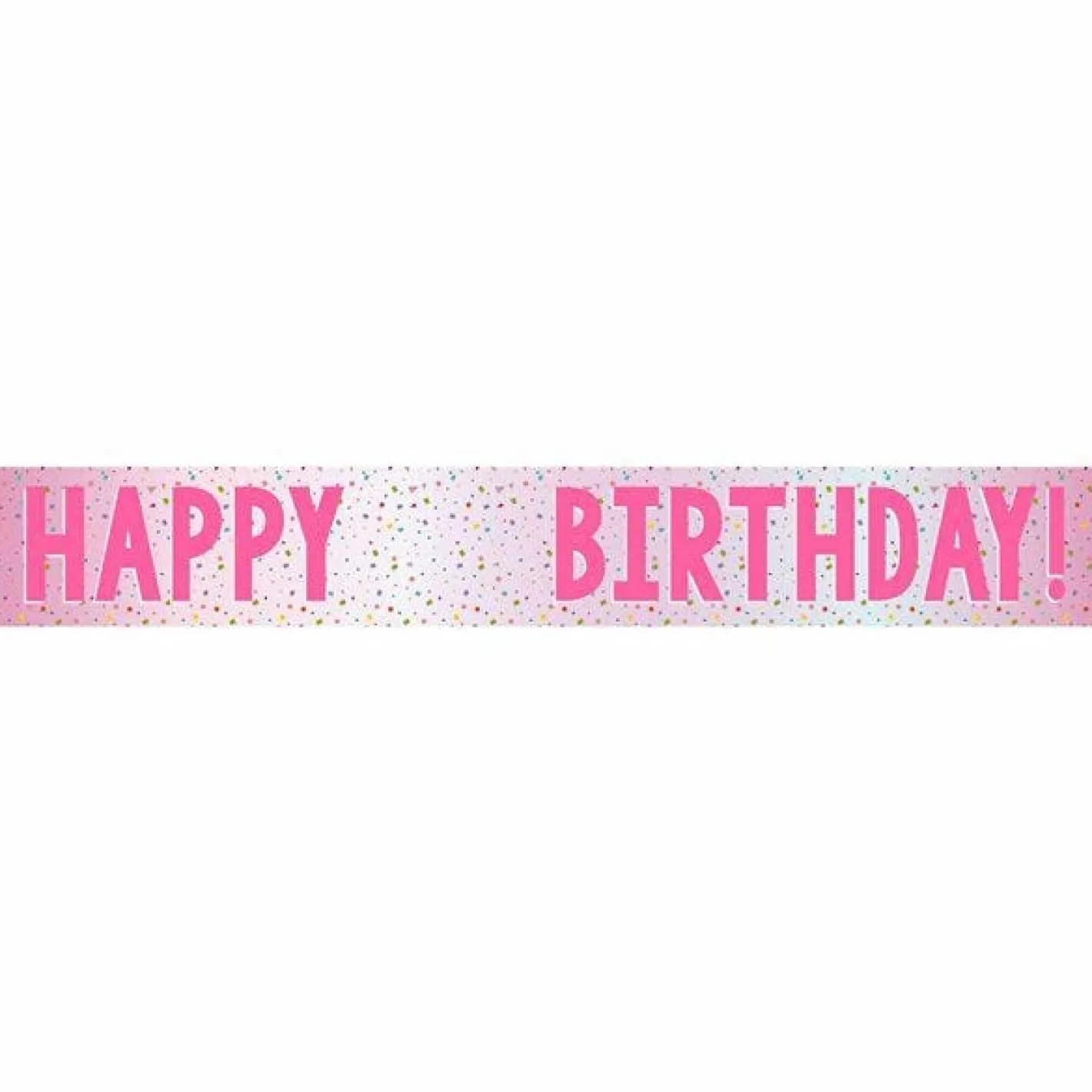 Happy Birthday Pink Add An Age Foil Banner<Party Delights Best