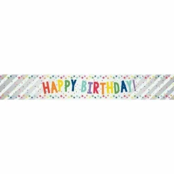 Happy Birthday Stars Foil Banner<Party Delights Outlet