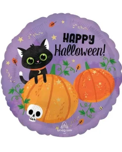 Party Delights Balloons<Happy Halloween Cats & Pumpkin Balloon - 18" Foil