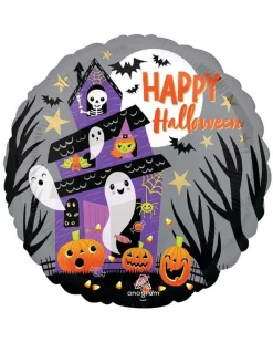 Party Delights Balloons<Happy Halloween Haunted House Balloon - 18" Foil