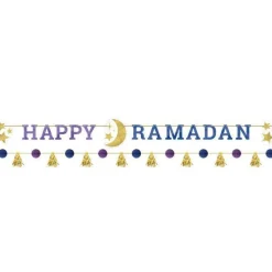 Happy Ramadan' Paper Banner Kit - 1.82M (2Pk)<Party Delights