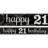 Happy 21St Birthday Paper Banners - 1M (3Pk)<Party Delights New
