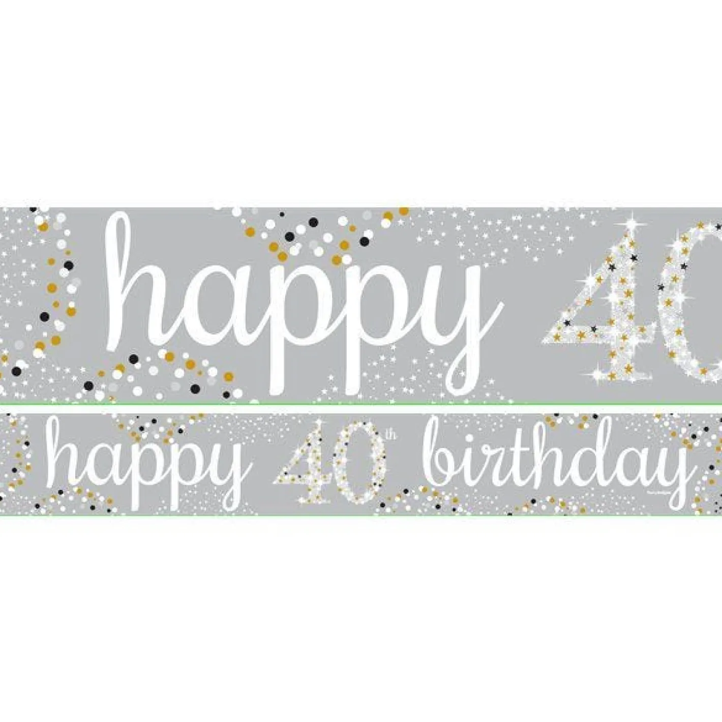 Happy 40Th Birthday Celebration Paper Banners - 1M (3Pk)<Party Delights Outlet