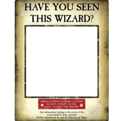 Harry Potter Wanted Poster Selfie Frame Photo Prop - 87Cm X 70Cm<Party Delights Sale