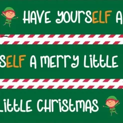 Have Yourself A Merry Little Christmas Paper Banners - 1M (3Pk)<Party Delights Outlet