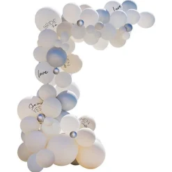 Hen Party White & Silver Latex Balloon Arch With Streamers<Party Delights Best