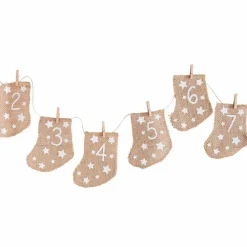 Party Delights Christmas Party Accessories<Hessian Stockings Advent Calendar (24Pk)