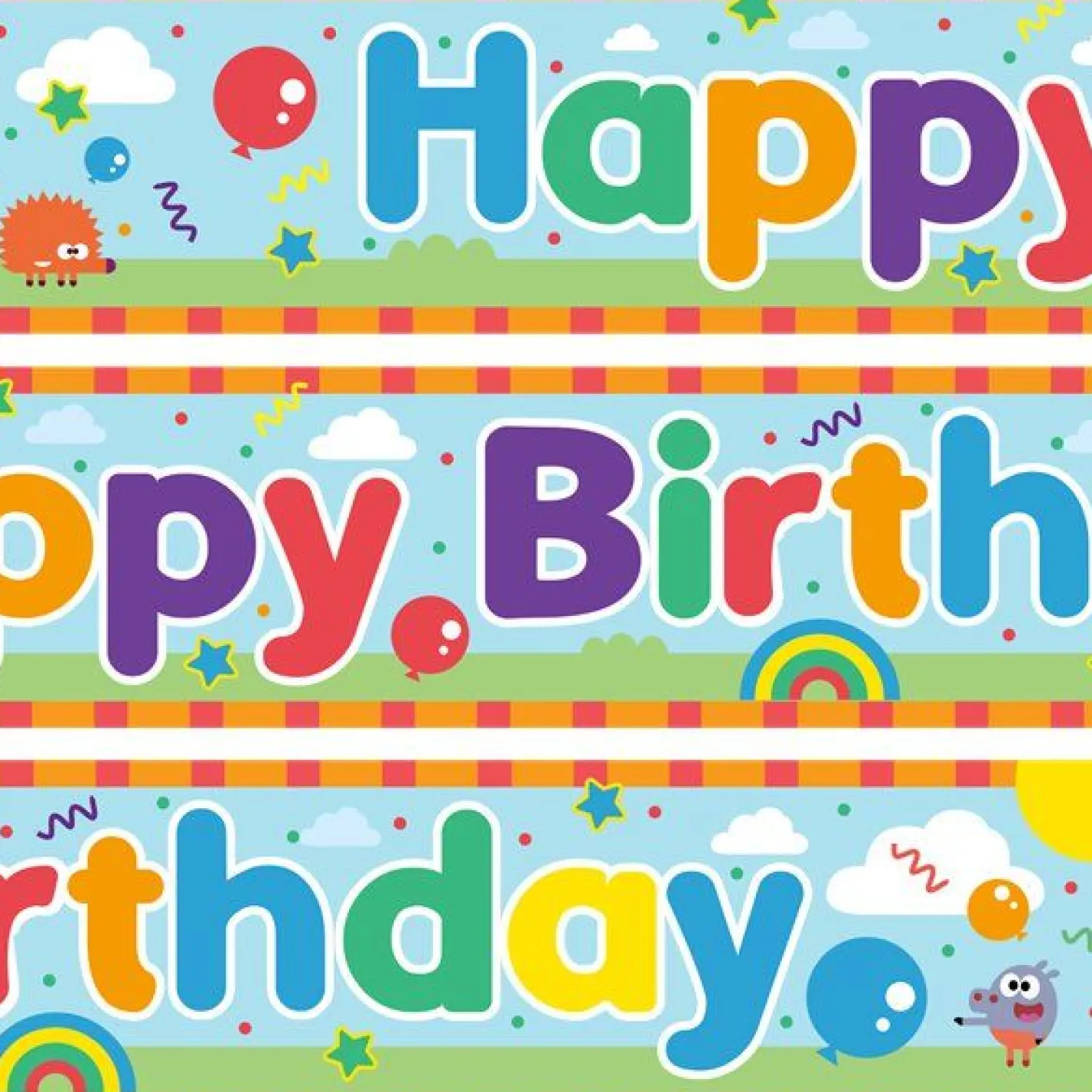 Hey Duggee Style Paper Banners - 1M (3Pk)<Party Delights Best