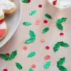 Party Delights Tableware<Holly Leaf & Berries Shaped Foil Confetti (13G)