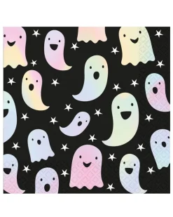 Party Delights Tableware<Holographic Ghosts Paper Napkins - 33Cm (16Pk)