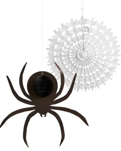 Party Delights Hanging Decorations<Honeycomb Spider & Web (2Pk)