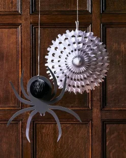 Party Delights Hanging Decorations<Honeycomb Spider & Web (2Pk)