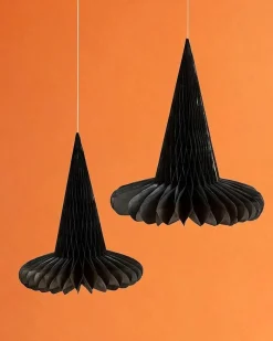 Party Delights Hanging Decorations<Honeycomb Witch Hat (2Pk)