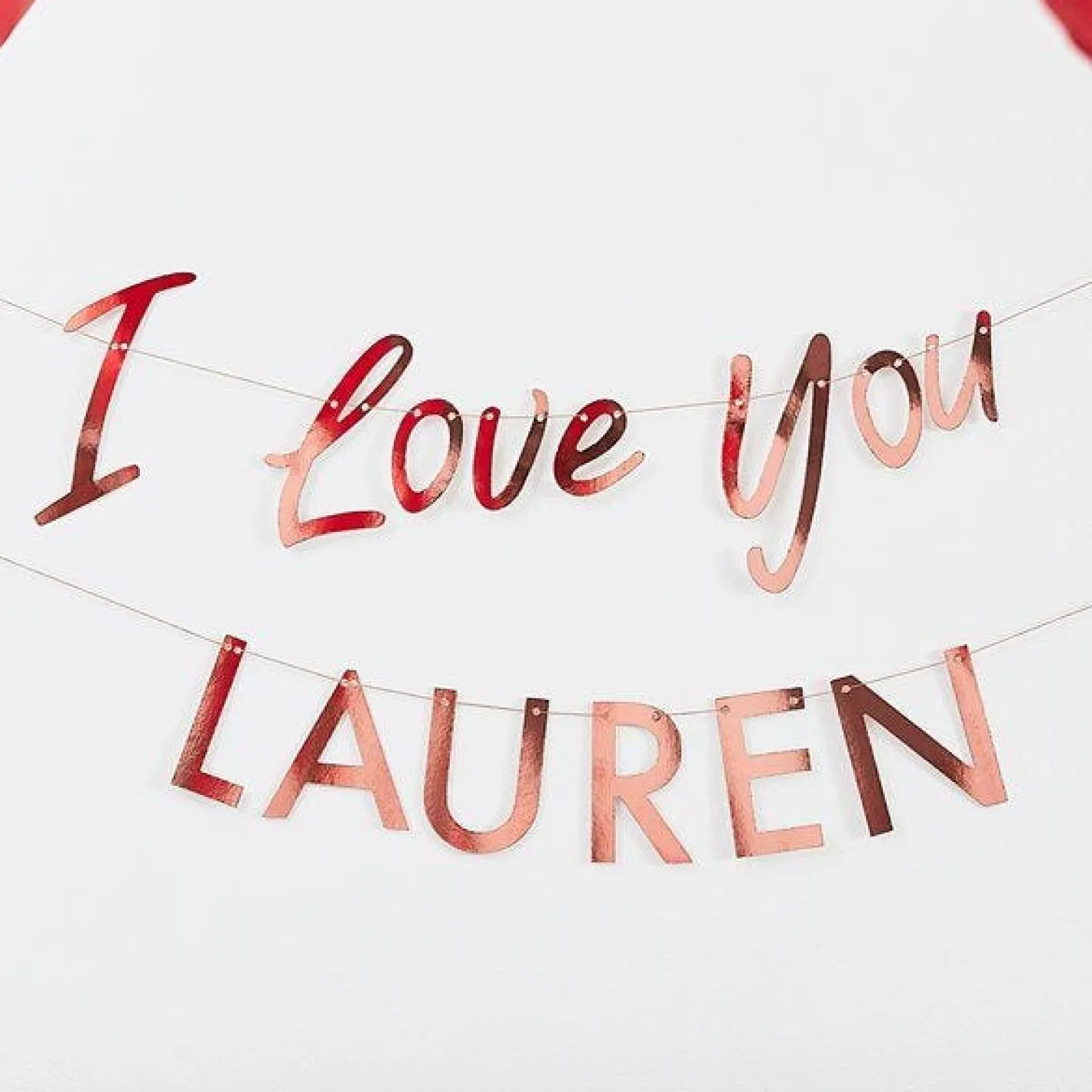 I Love You Personalised Banner - 2M<Party Delights Sale