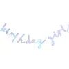 Iridescent 'Birthday Girl' Paper Banner - 2M<Party Delights Clearance