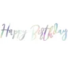 Iridescent 'Happy Birthday' Paper Letter Banner - 62Cm<Party Delights