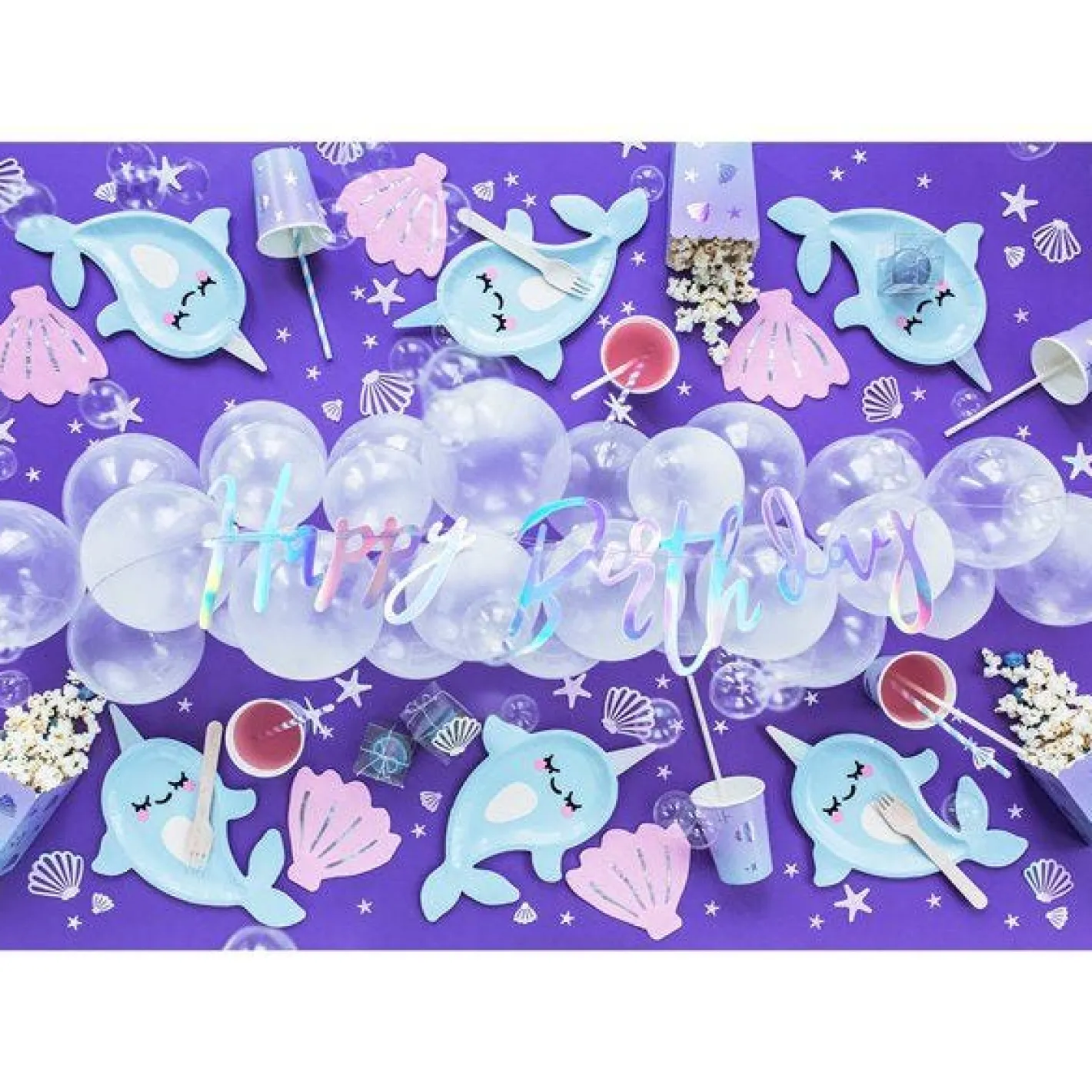 Iridescent 'Happy Birthday' Paper Letter Banner - 62Cm<Party Delights