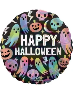 Party Delights Balloons<Iridescent Pastel Happy Halloween Balloon - 18" Foil