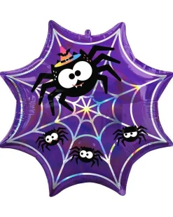 Party Delights Balloons<Iridescent Spider Web Supershape Balloon - 22" Foil