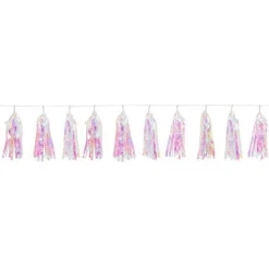 Iridescent Tassel Garland - 2.74M<Party Delights Hot