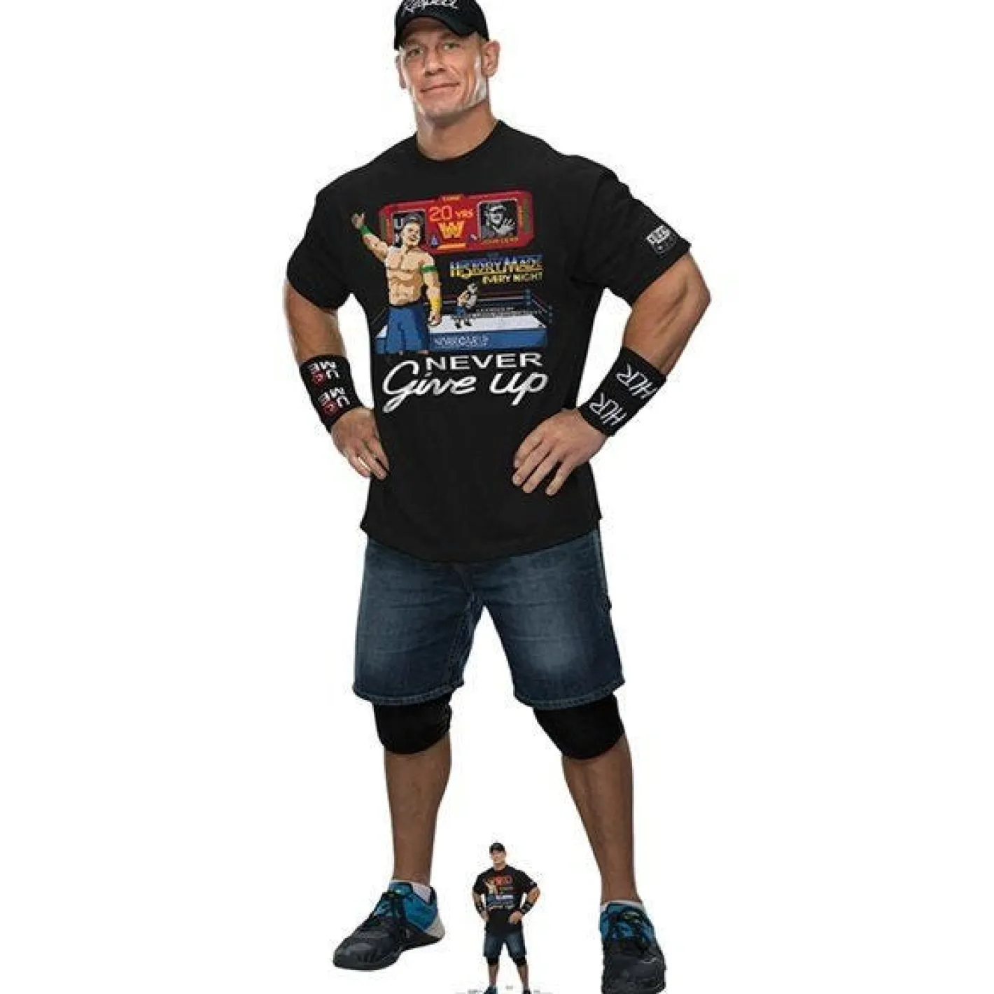 John Cena Black Outfit Wwe Cardboard Cutout - 186Cm X 78Cm<Party Delights Hot