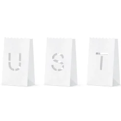 Just Married Lantern Candle Bags - 19Cm (11Pk)<Party Delights