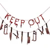 Party Delights Hanging Decorations<Keep Out Blood Drip & Weapon Garland