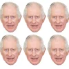 King Charles Iii Card Masks (6Pk)<Party Delights Outlet