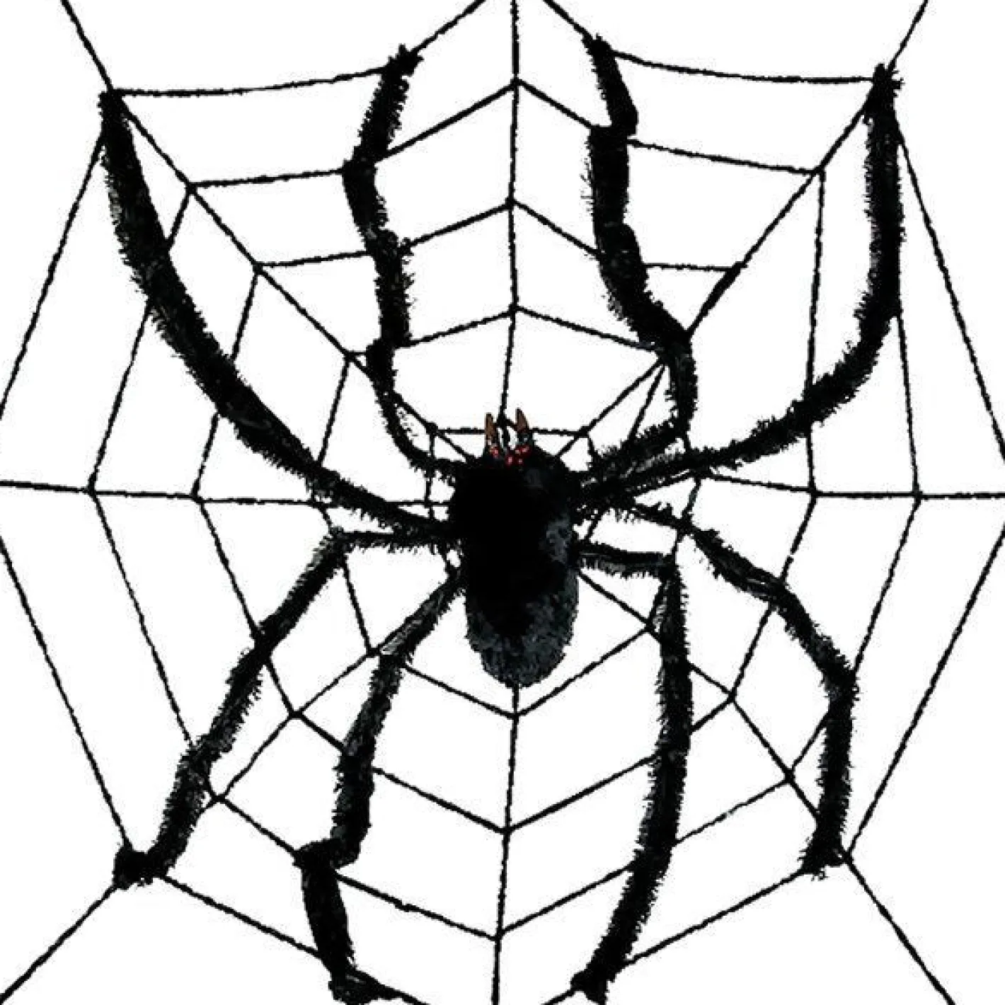 Party Delights Props<Large Spider Web & Spider - 2.4M