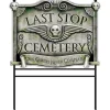 Party Delights Outdoor Decorations<Last Stop Cemetery Sign - 78Cm