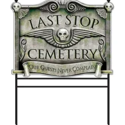 Party Delights Outdoor Decorations<Last Stop Cemetery Sign - 78Cm