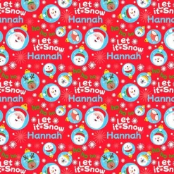 Party Delights Gift Wrapping<Let It Snow Christmas Personalised Wrapping Paper - 62 X 100Cm Sheet