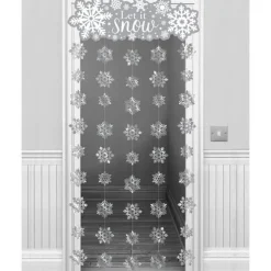 Party Delights Snowflake Decorations<Let It Snow Door Curtain - 1.95M