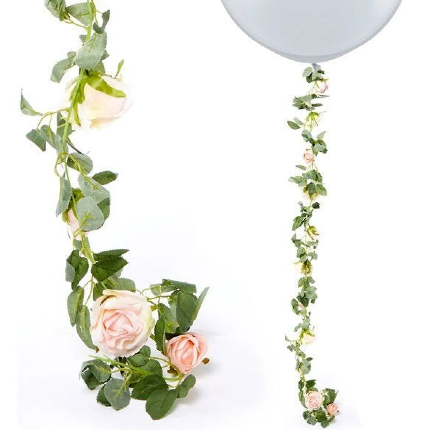 Light Pink Rose Garland - 1.75M<Party Delights Outlet
