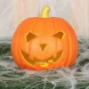 Party Delights Props<Light Up Smiley Carved Pumpkin - 16Cm