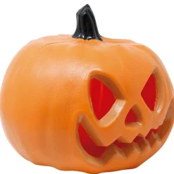 Party Delights Props<Light Up Smiley Carved Pumpkin - 20Cm