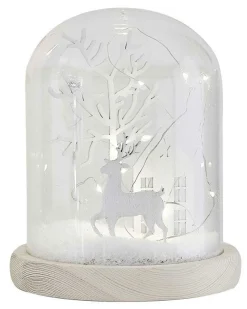 Party Delights Snowflake Decorations<Light Up Winter Scene Glass Decoration
