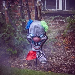 Party Delights Props<Lights Up Clown Head Stake - 83Cm