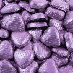 Lilac Foil Chocolate Hearts - 1Kg<Party Delights Outlet